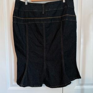 Classic Navy Denim Pencil Skirt